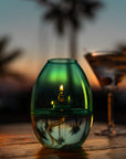 Lámpara de Aceite Natural - Leo Luz Color Verde Esmeralda