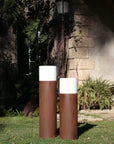 Pedestal Diseño Cilindrico Oxido Natural - Elite Candles