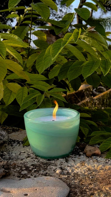 Vela en Vaso de Cristal Reciclado ( Mediano ) - Elite Candles